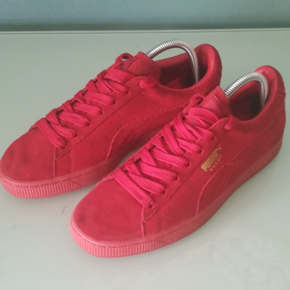puma suede red scarlet